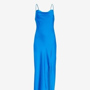 Satin Cowl neck Maxi Slip Dress